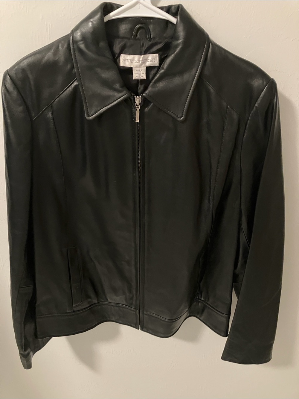 Genuine Leather Zip Front Jacket